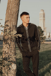 Чёрная двухнитка комбинированная плащевка